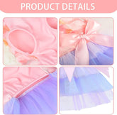 KUTKUT Birthday Dress for Small Dogs Cats Girl Mesh Skirt Dress Summer Spring Dog Clothes For Chiuhuahua,Toy pom Outfits Apparel Pet Cat Princess Dress Tulle Dress Birthday Party Tutu Skirt.